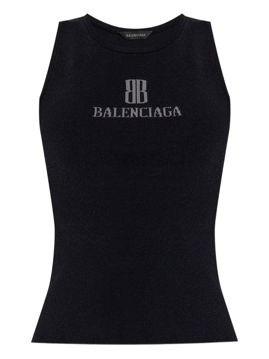 Balenciaga Women Logo Tank Top