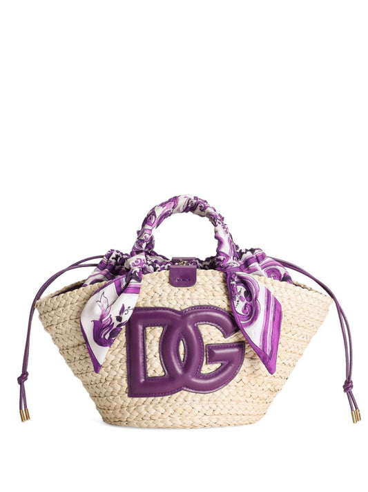 Dolce & Gabbana Women Kendra Small Straw Tote