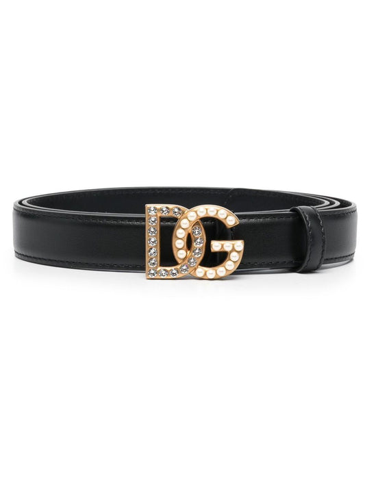 Dolce & Gabbana Women Dg Logo Leather Belt