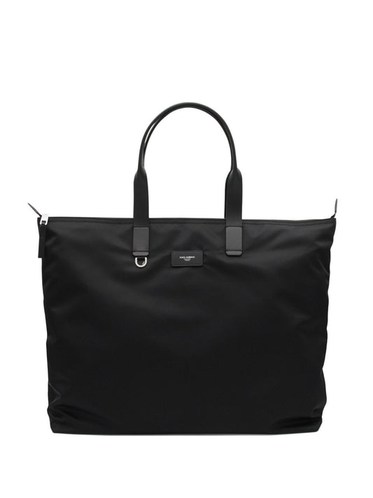 Dolce & Gabbana Men Adamo Nylon And Leather Tote Bag