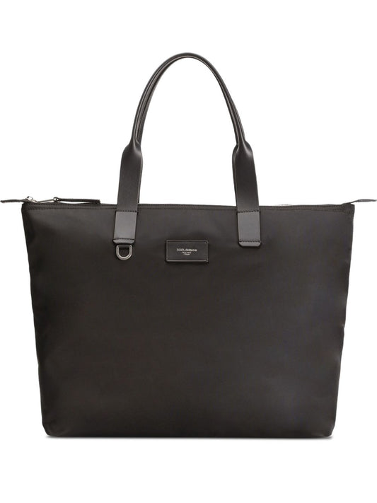 Dolce & Gabbana Men Adamo Nylon And Leather Tote Bag