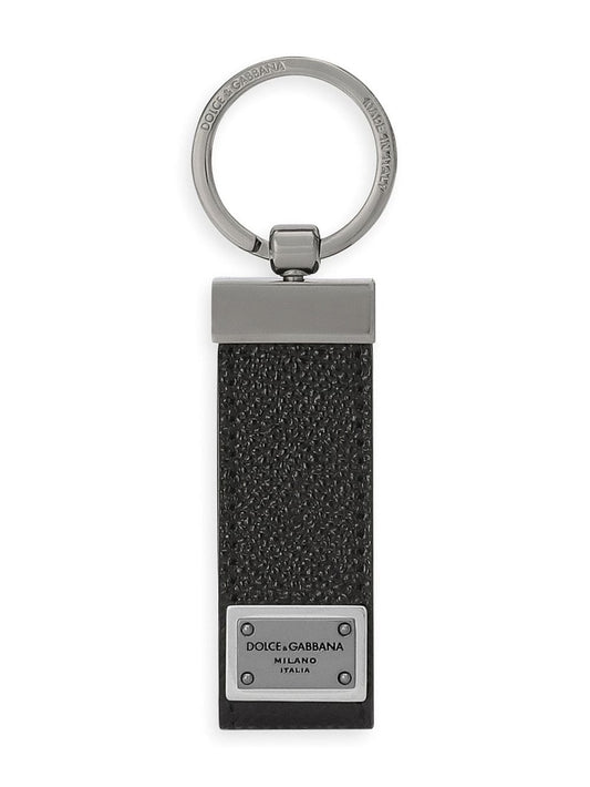 Dolce & Gabbana Men Dg Logo Leather Key Ring