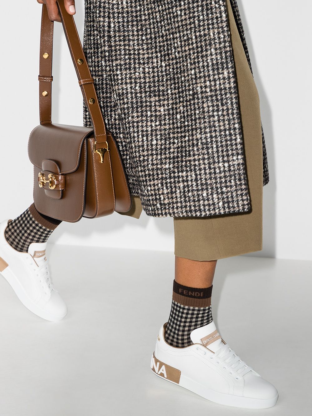 Dolce & Gabbana Women Portofino Leather Sneakers