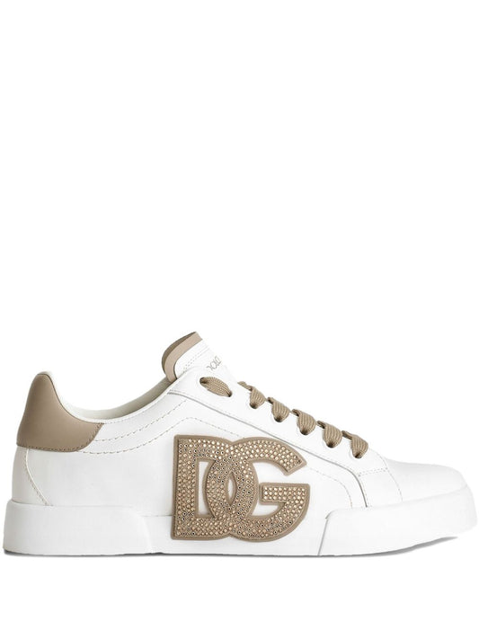 Dolce & Gabbana Women Portofino Leather Sneakers