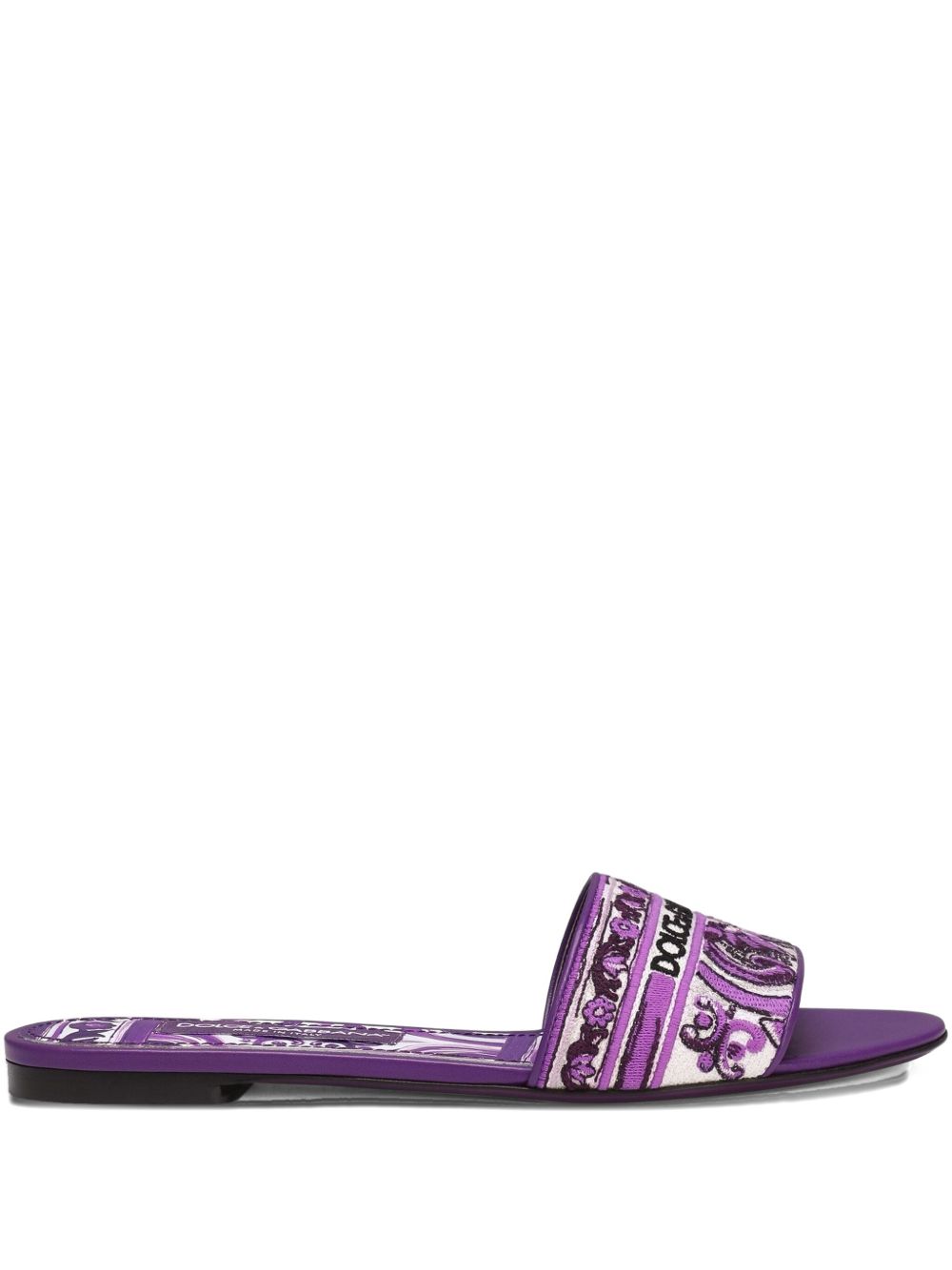 Dolce & Gabbana Women Maiolica Print Slides