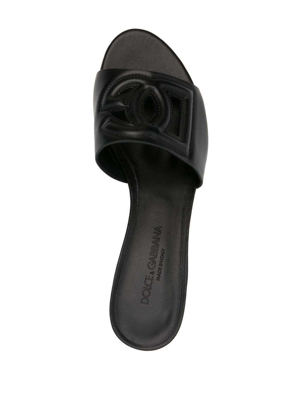 Dolce & Gabbana Women Dg Logo Leather Sandals