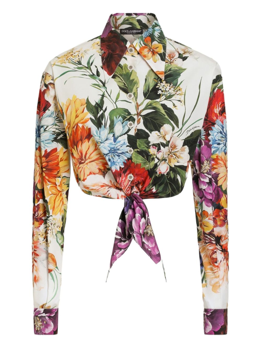 Dolce & Gabbana Women Flower Print Cotton Shirt