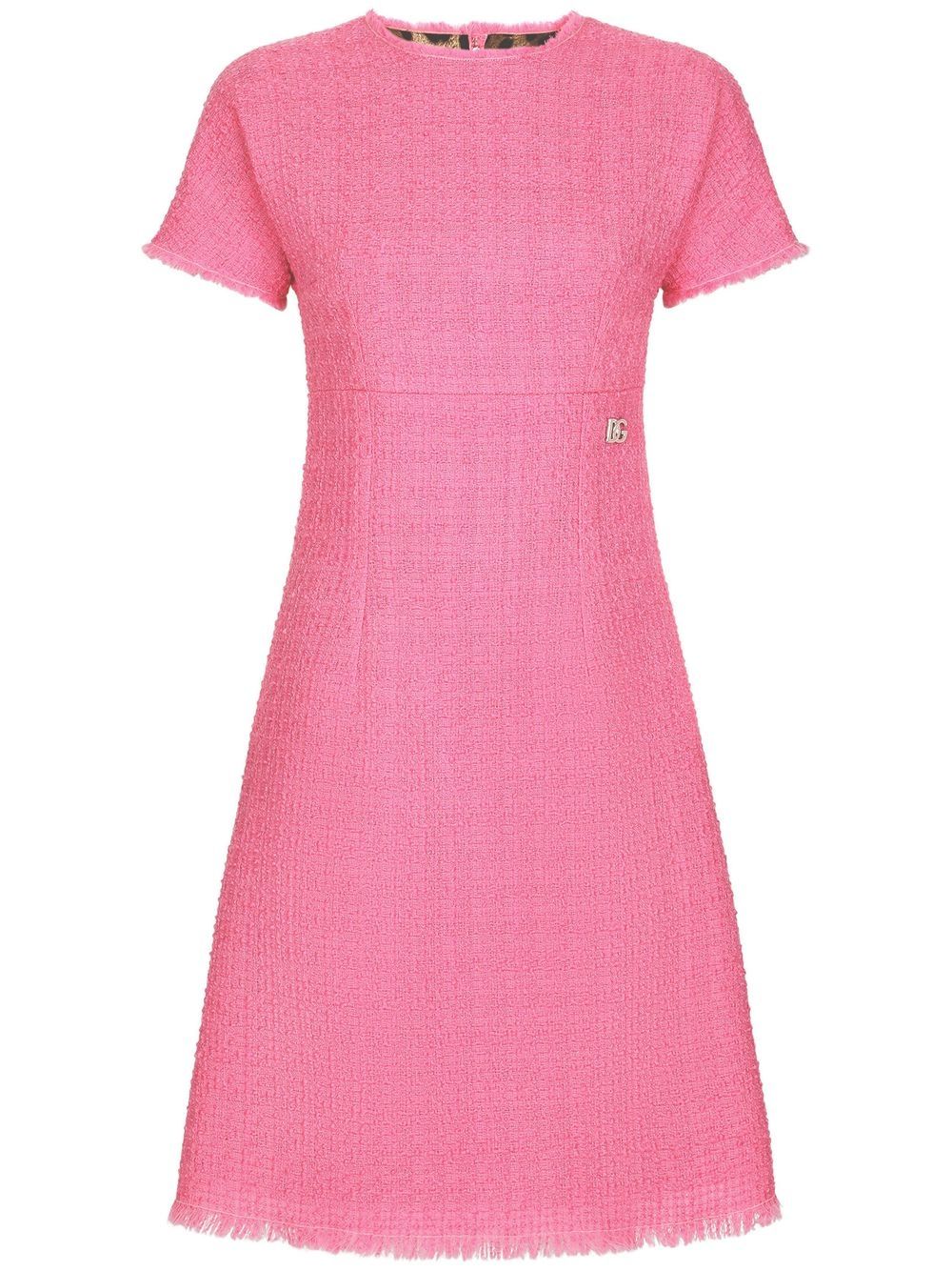 Dolce & Gabbana Women Rachel Tweed Dress With Dg Logo