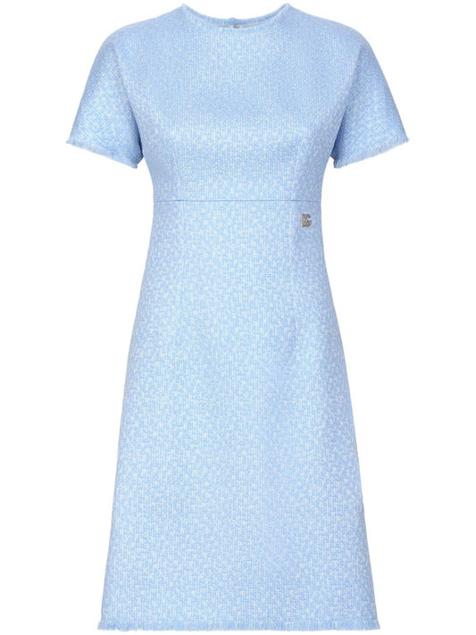 Dolce & Gabbana Women Rachel Tweed Dress With Dg Logo