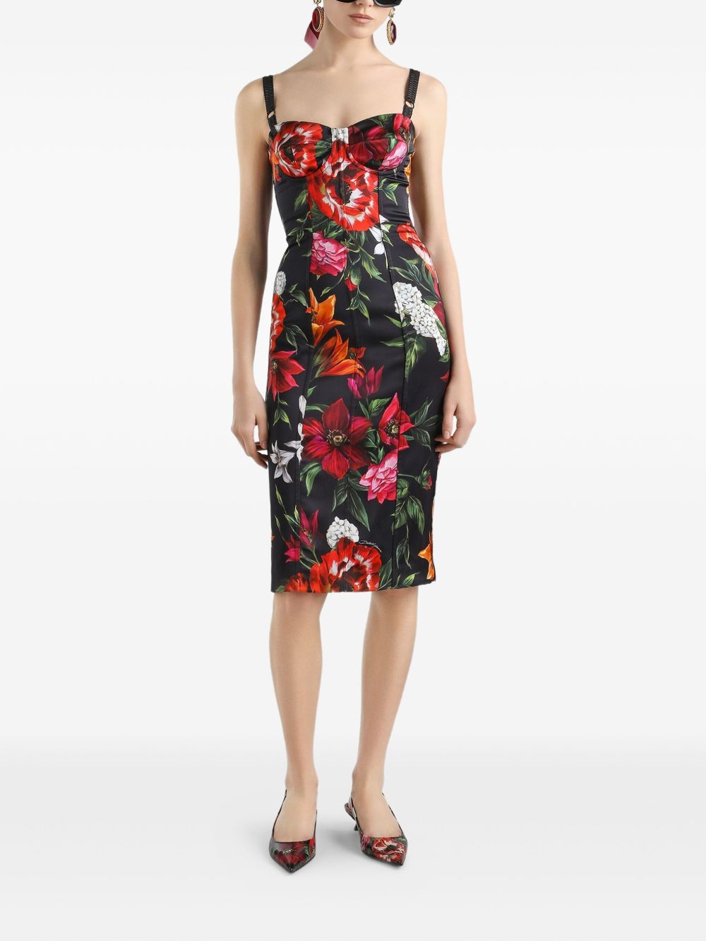 Dolce & Gabbana Women Satin Printed Dress