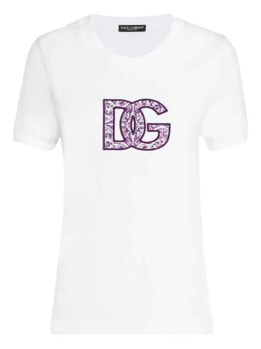 Dolce & Gabbana Women Logo Cotton T-Shirt