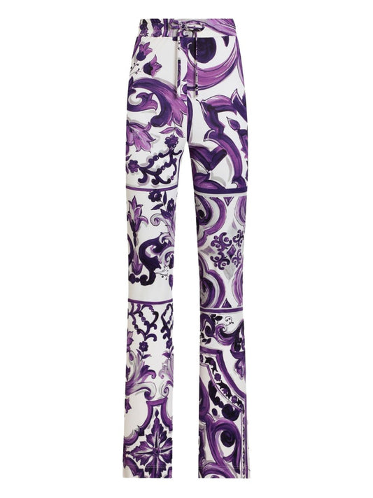 Dolce & Gabbana Women Maiolica Print Trousers