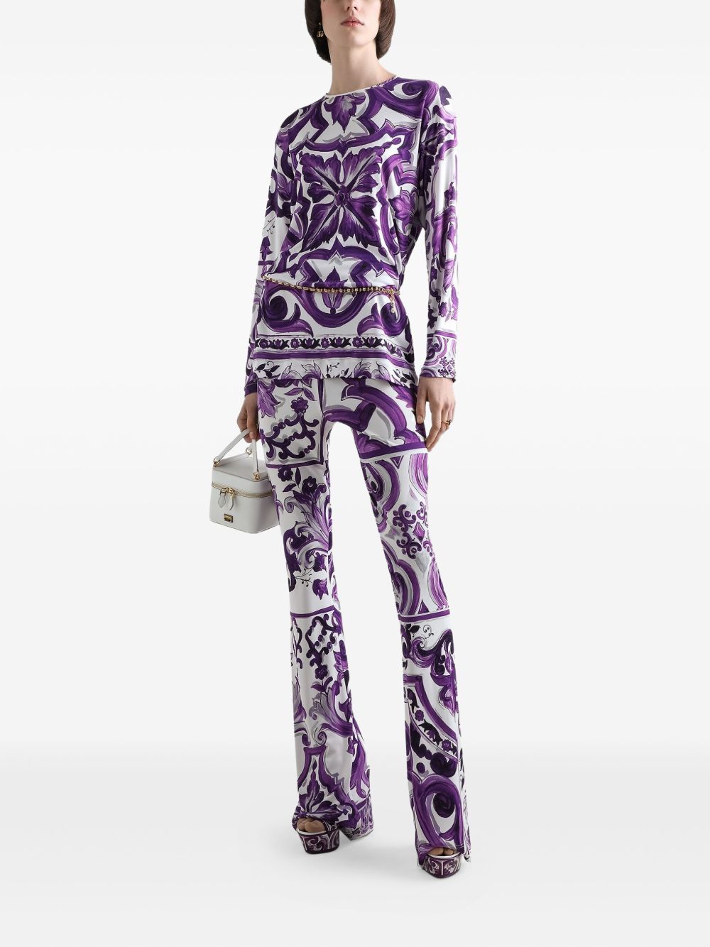 Dolce & Gabbana Women Maiolica Print Trousers