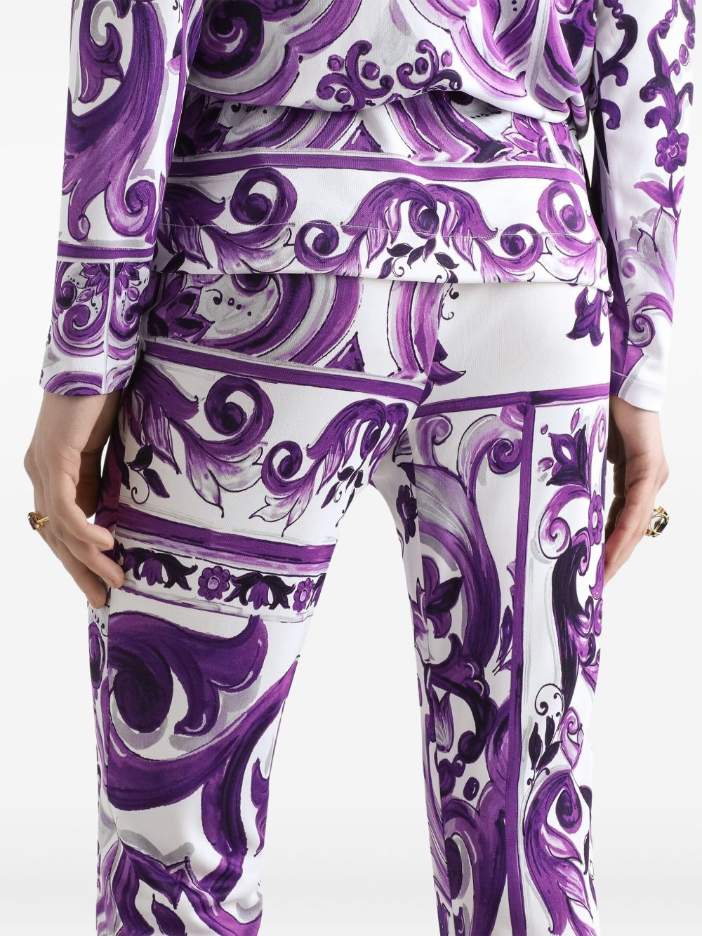 Dolce & Gabbana Women Maiolica Print Trousers