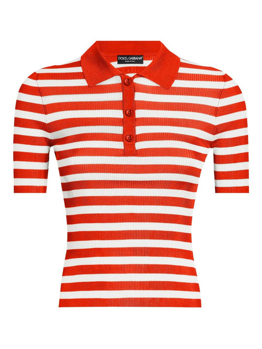 Dolce & Gabbana Women Striped Polo Shirt
