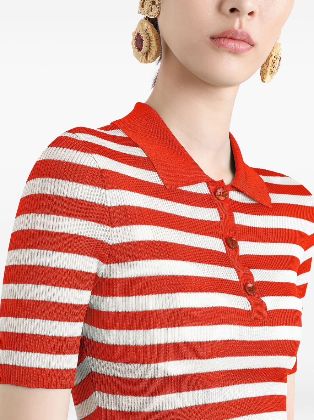 Dolce & Gabbana Women Striped Polo Shirt