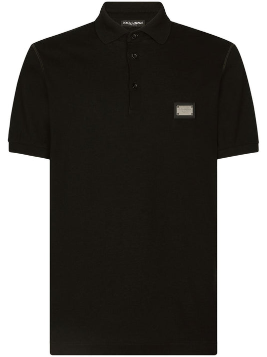 Dolce & Gabbana Men Logo Cotton Polo Shirt