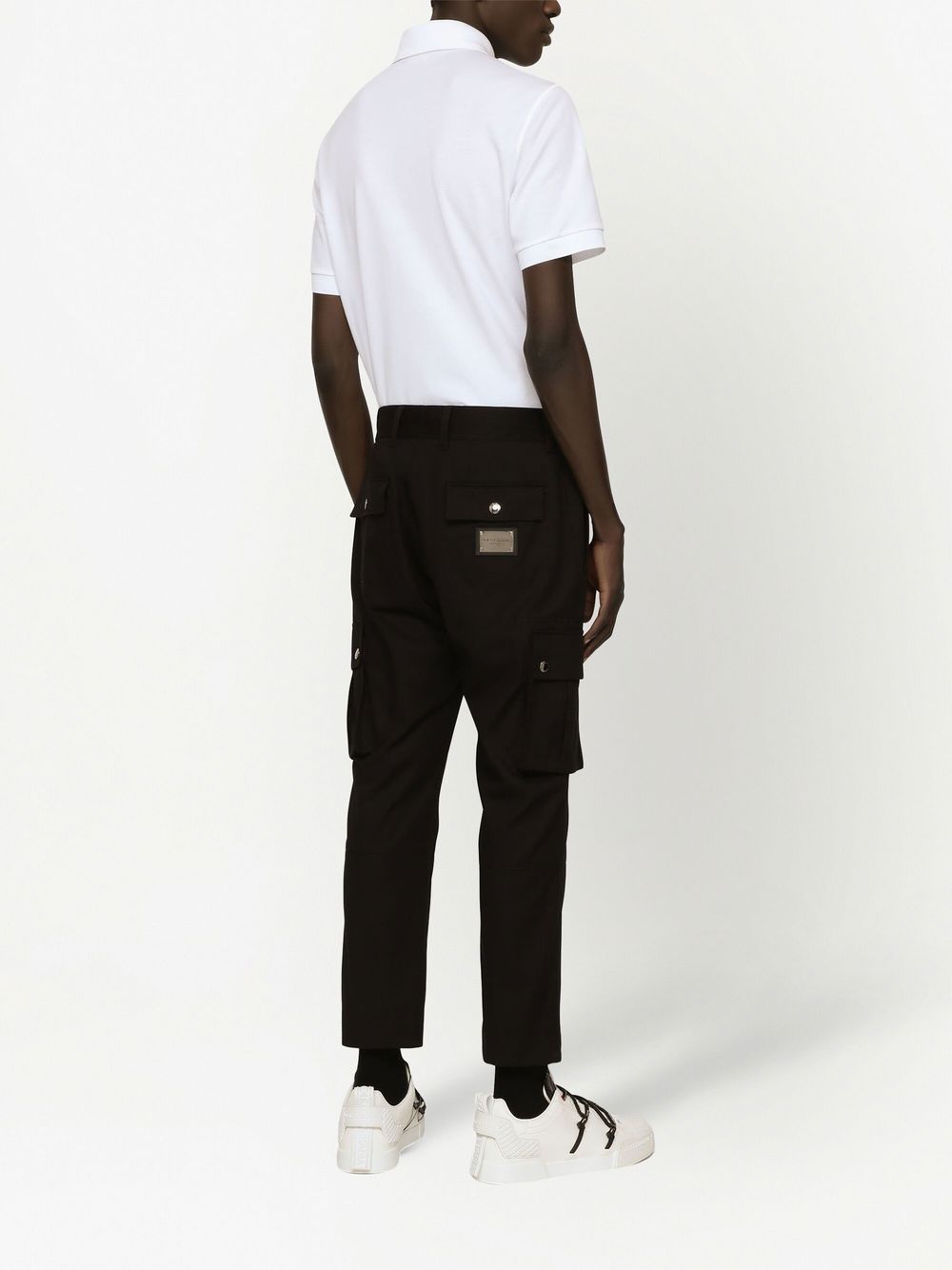 Dolce & Gabbana Men Logo Cotton Polo Shirt