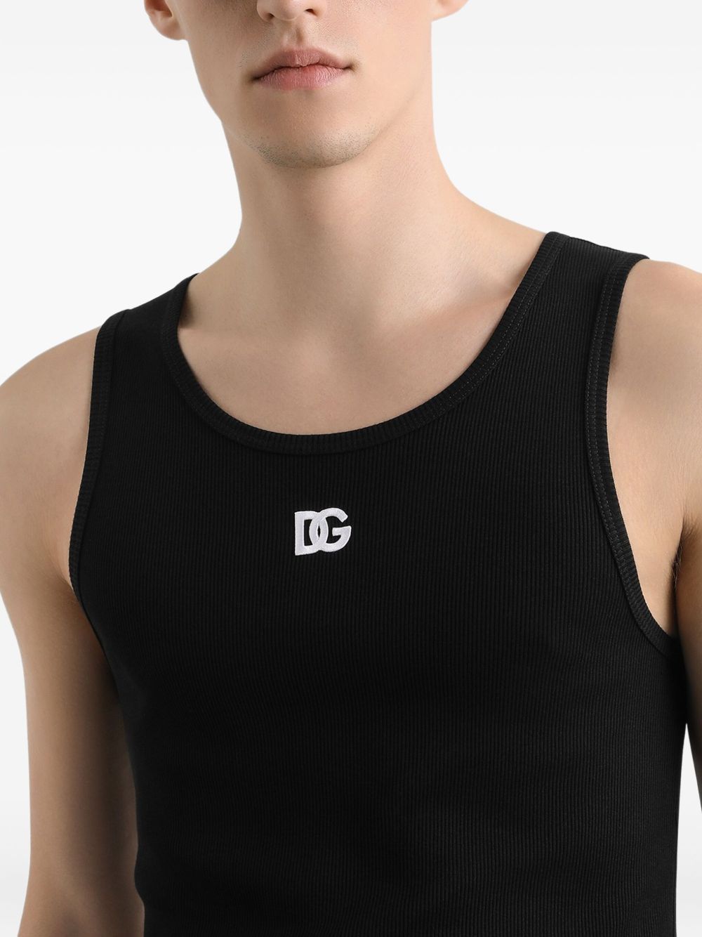 Dolce & Gabbana Men Logo Cotton Tank Top