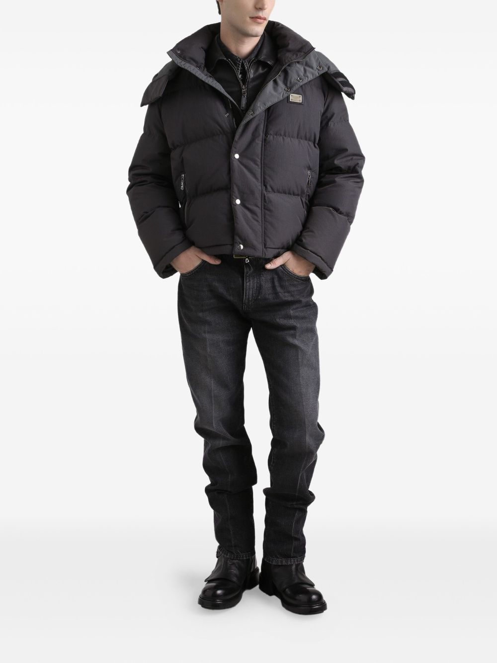 Dolce & Gabbana Men Nylon Short Down Jacket