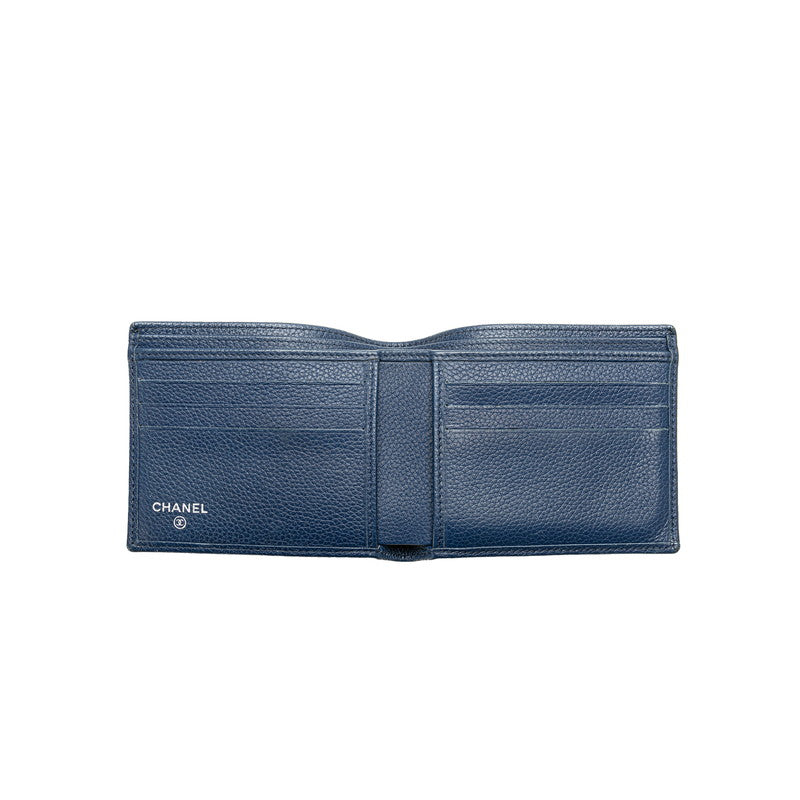 Chanel Leather Coco Mark Bifold Wallet