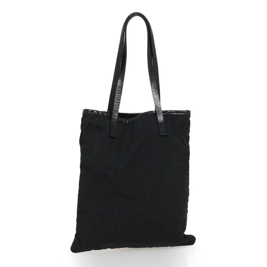 FENDI Zucca Canvas Hand Bag Black Auth am2474g