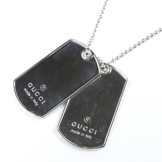 Gucci Silver 925 Double Dog Tag Necklace