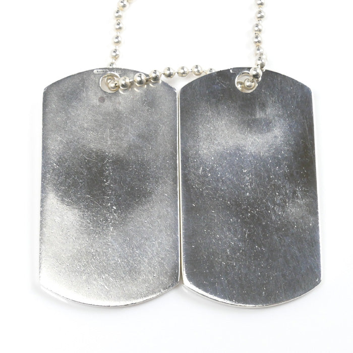 Gucci Silver 925 Double Dog Tag Necklace