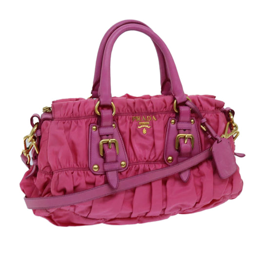PRADA Hand Bag Nylon 2way Pink  hk1210