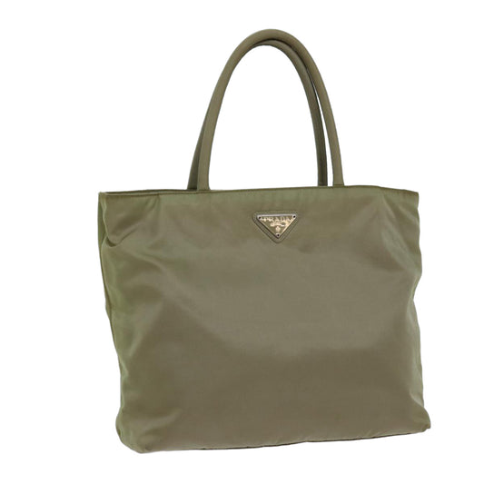 PRADA Hand Bag Nylon Beige  hk1261