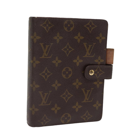 LOUIS VUITTON Monogram Agenda MM Day Planner Cover R20105 LV hk1285