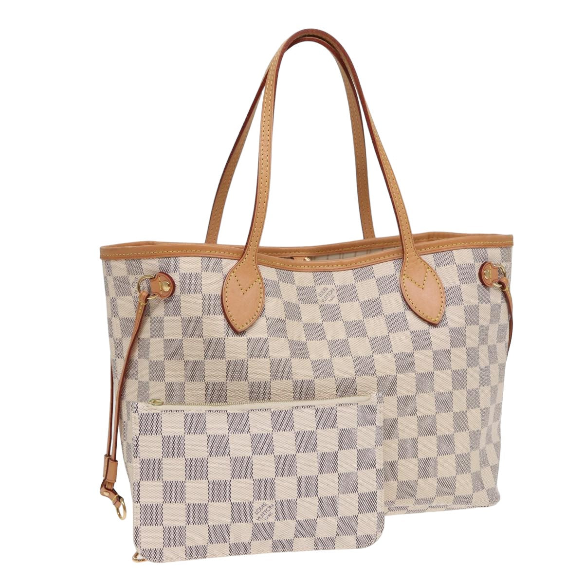 LOUIS VUITTON Damier Azur Neverfull PM Tote Bag N41362 LV hk1426A