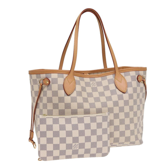 LOUIS VUITTON Damier Azur Neverfull PM Tote Bag N41362 LV hk1426A