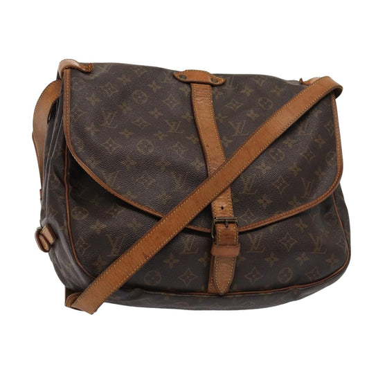 LOUIS VUITTON Monogram Saumur 35 Shoulder Bag M42254 LV hk1445