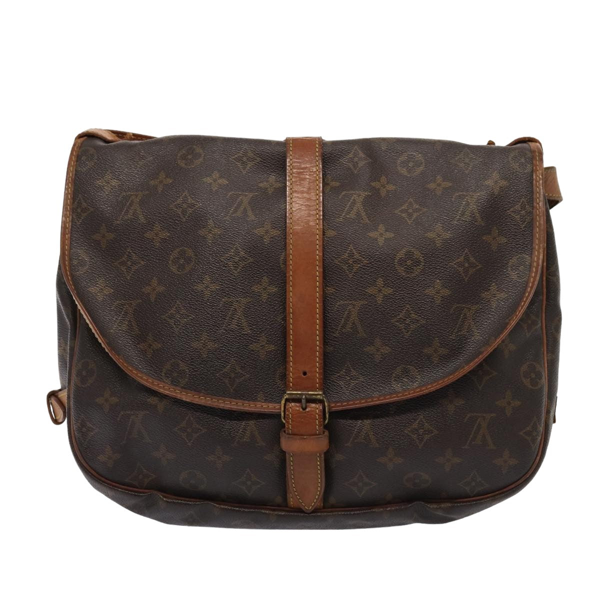 LOUIS VUITTON Monogram Saumur 35 Shoulder Bag M42254 LV hk1445
