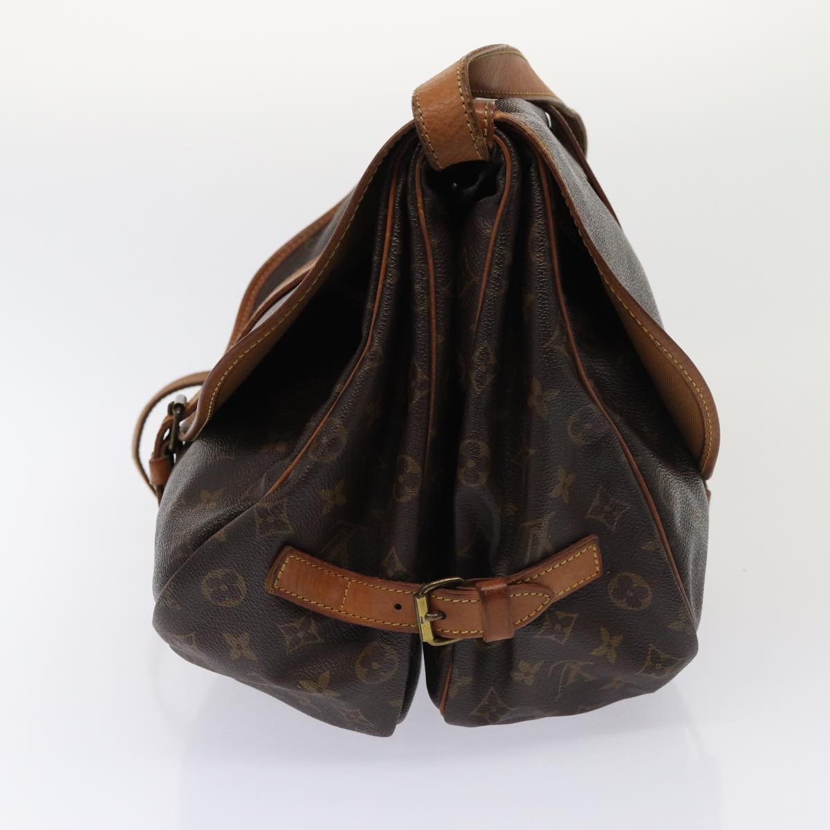 LOUIS VUITTON Monogram Saumur 35 Shoulder Bag M42254 LV hk1445