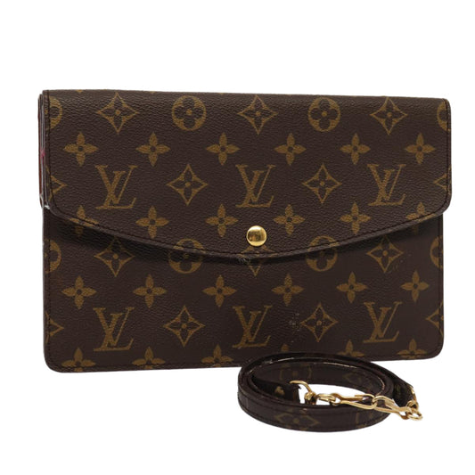 LOUIS VUITTON Monogram Double Rabat Shoulder Bag M51815 LV hk1452