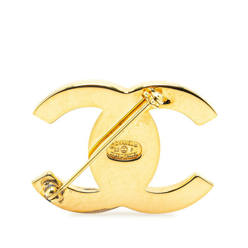 Chanel Coco Mark Turnlock Brooch Gold