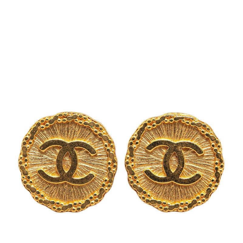 Chanel Coco Mark Gold Earrings