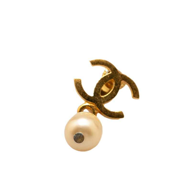 Chanel Matelasse Coco Mark Pearl Earrings