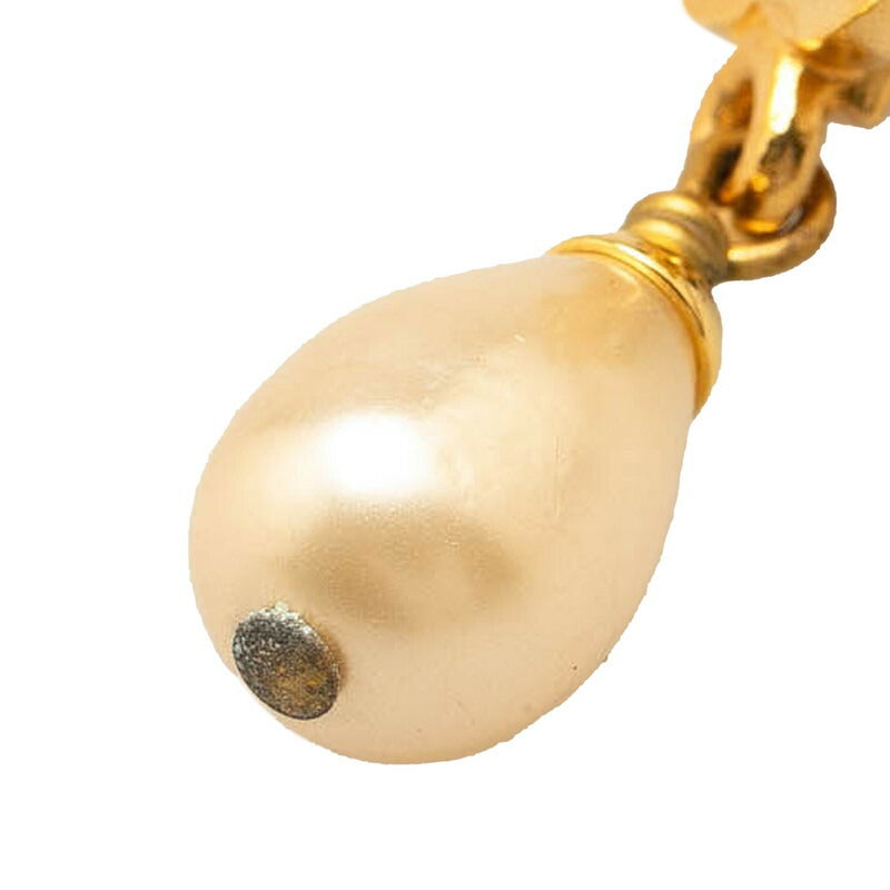 Chanel Matelasse Coco Mark Pearl Earrings