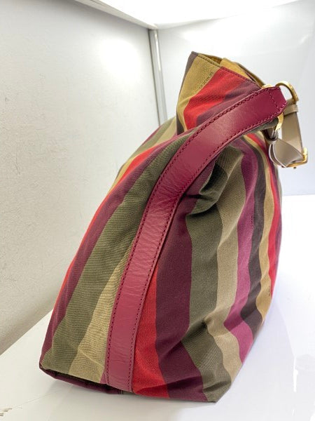 Fendi Multicolor Hobo Colorful Striped Large Bag