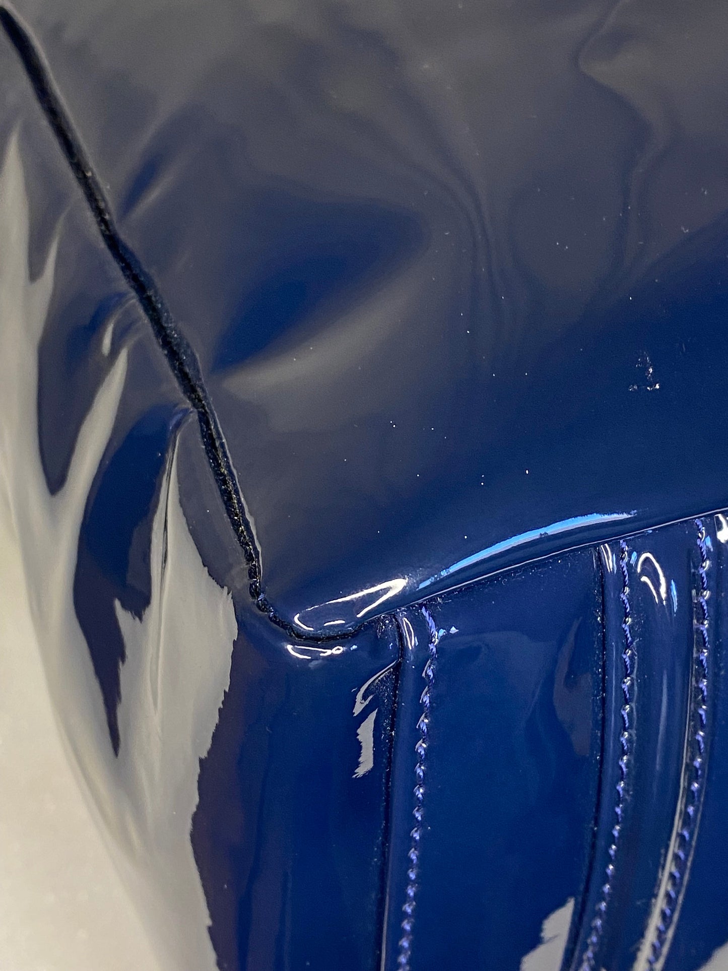 Chanel Dark Blue Giant Reissue Lock Chain Link Shoulder Bag