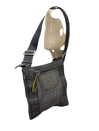 Fendi Black Zucca Nylon Crossbody Bag