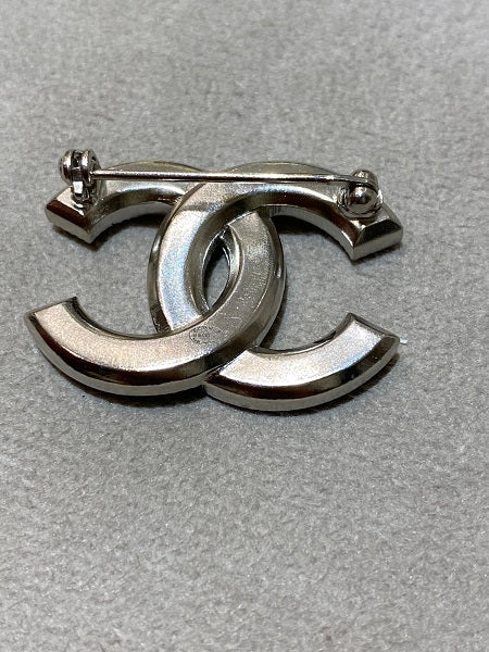Chanel Silver Crystal Brooch