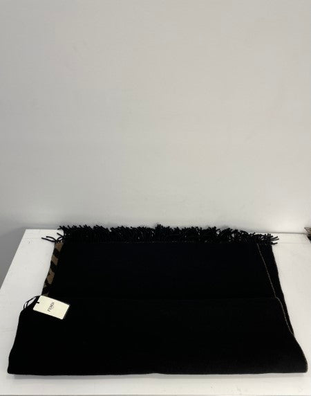 Fendi Bicolor Woven Fabric Poncho Shawl