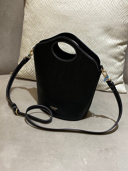 Burberry Black Pocket Bucket Shopping Small Bag