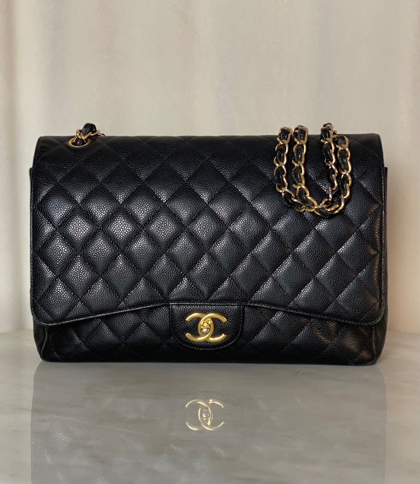 Chanel Black Maxi Classic Double Flap Bag