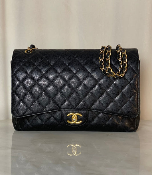 Chanel Black Maxi Classic Double Flap Bag