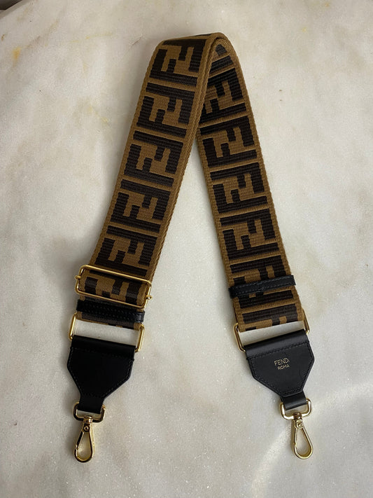 Fendi Bicolor FF Logo Bag Strap